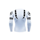 Camiseta de compressão Sukuna 3D com manga comprida Anime jujutsu kaisen