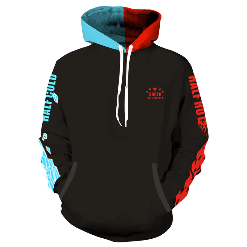 Moletom midoriya izuku, todoroki & bakugou katsu traje com capuz Anime my hero academia