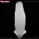 Sephiroth peruca cosplay sintética jogo ff vii 7 longo prata cinza cabelo reto resistente ao calor perucas de halloween peruca boné