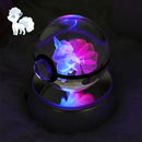 Figura Crystal Ball 3D  Pokeball, Rayquaza, Umbreon, Mew, Gengar, Idéia, Vulpix LeD