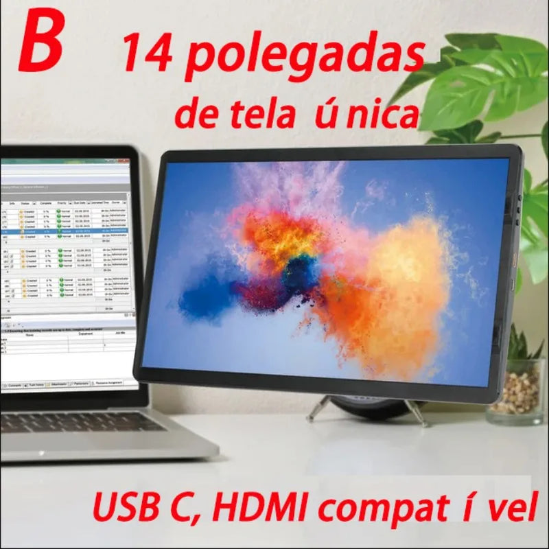 Laptop Dual Monitor Extensor de Tela, IPS LCD, 12 ", 1920x1080, HD, Tela para Macbook, Huawei