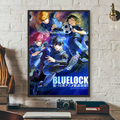 Popular anime japonês azul bloqueio cartaz hd arte pegajosa parede à prova dwaterproof água casa sala de estar quarto barra decoração estética