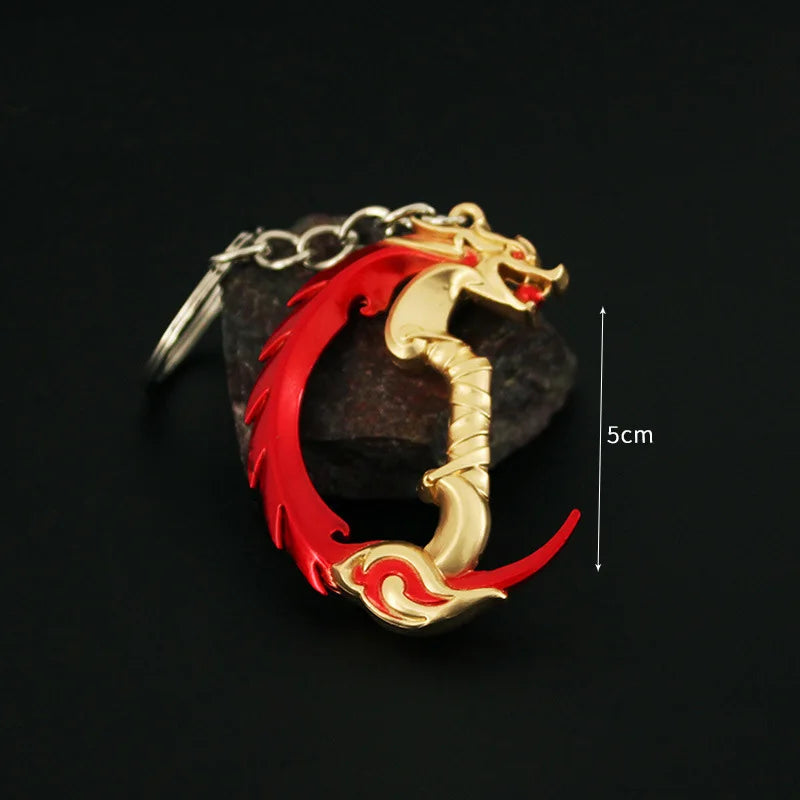 Valorant corpo a corpo reaver 2.0 karambit chaveiro para homem jogo periférico m4 samurai punhal modelo metal chaveiro pingente jóias presente