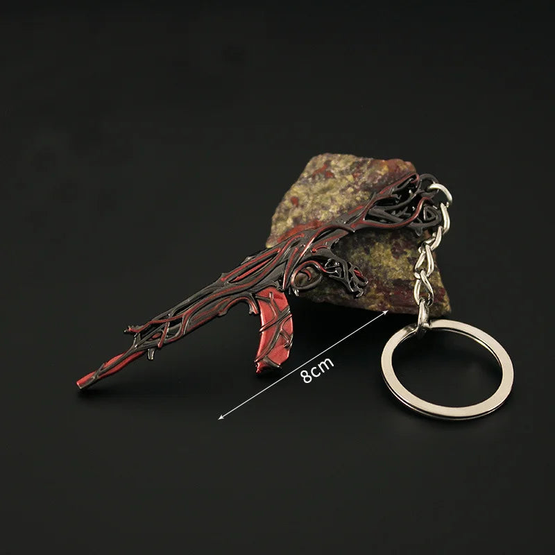 Valorant corpo a corpo reaver 2.0 karambit chaveiro para homem jogo periférico m4 samurai punhal modelo metal chaveiro pingente jóias presente