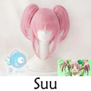 Amu hinamori cosplay peruca shugo chara! Doki festa miki suu correu anime rosa cabelo sintético para adulto + peruca boné