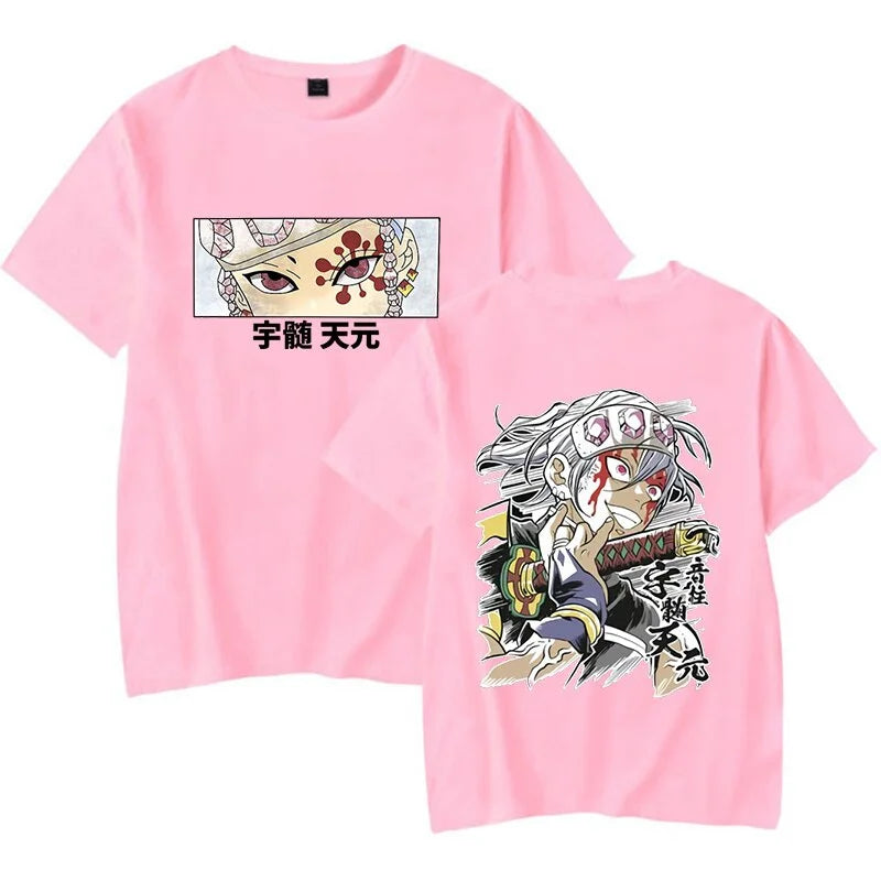 Camiseta Tengen Uzui Unisex estilo Harajuku Anime Demon slayer