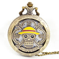 Relógio Retro Flip Pocket Watch Anime One Piece Dragon Ball, Naruto