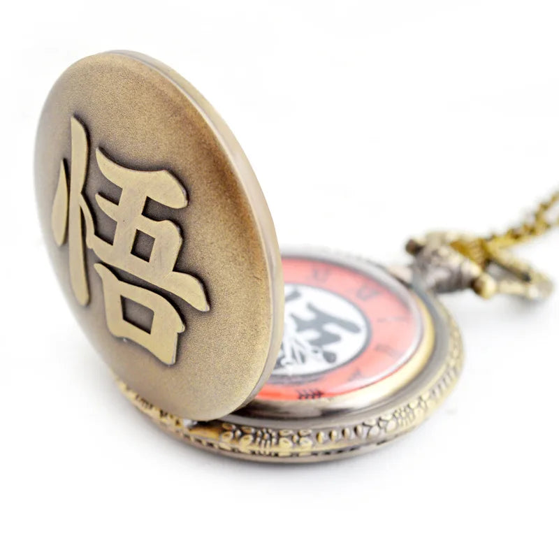 Relógio Retro Flip Pocket Watch Anime One Piece Dragon Ball, Naruto