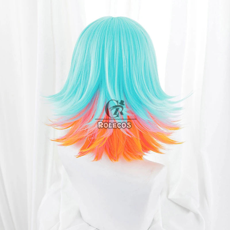 Peruca KDA Neeko Anime Arcane Game LOL, 50cm