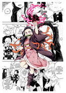 Quadro estilo manga Anime Demon Slayer