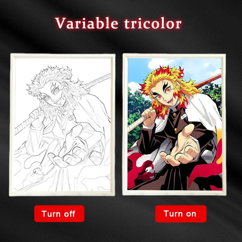 Quadro em led night Anime Demon Slayer :Kimetsu não Yaiba