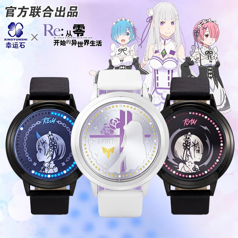 Relógio Rem, Ram, Emilia Anime Re:Zero