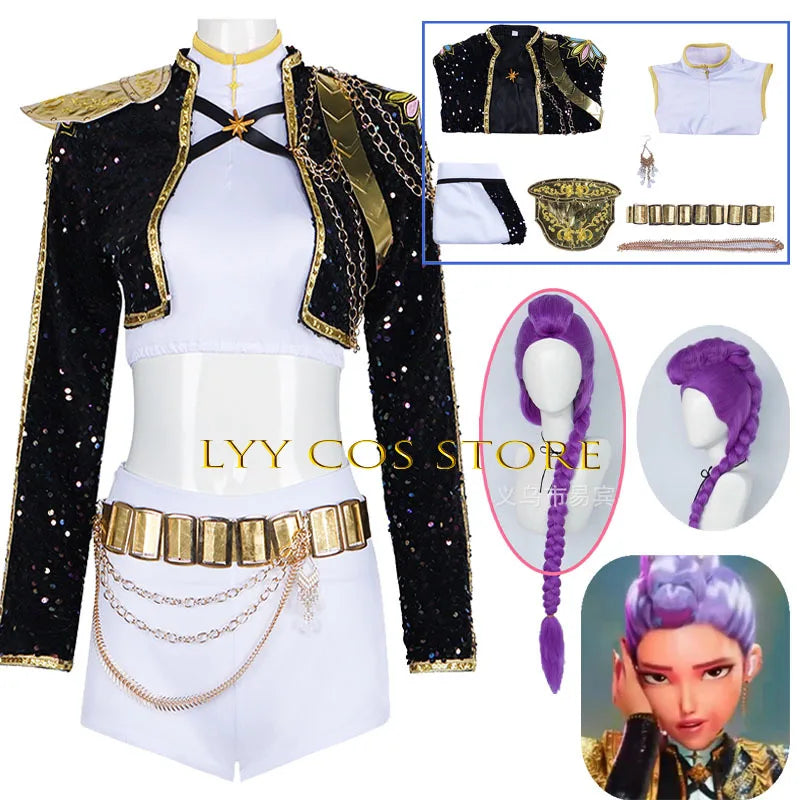 Cosplay rumi, mira & zoey Anime kpop huntrix Demon Hunters