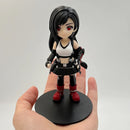 Anime nuvem conflito tifa lockhart aerith gainsborough zack · figura de cabelo modelo brinquedo pvc ornamento de mesa acessórios presente 11-12.5cm