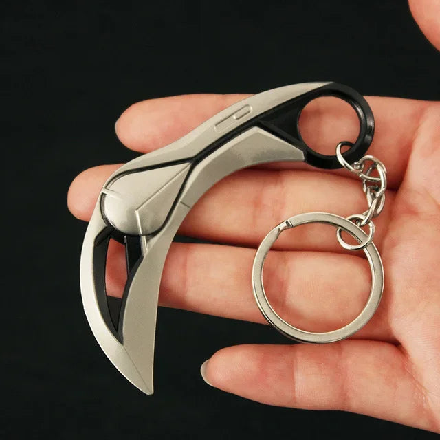 Valorant corpo a corpo reaver 2.0 karambit chaveiro para homem jogo periférico m4 samurai punhal modelo metal chaveiro pingente jóias presente