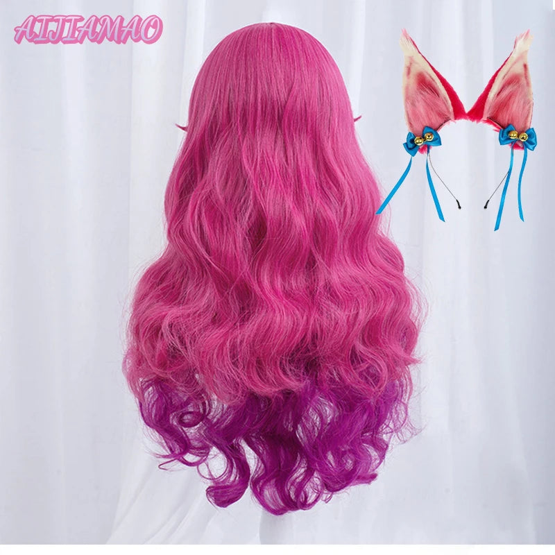 Peruca Ahri Game LOL, 70cm