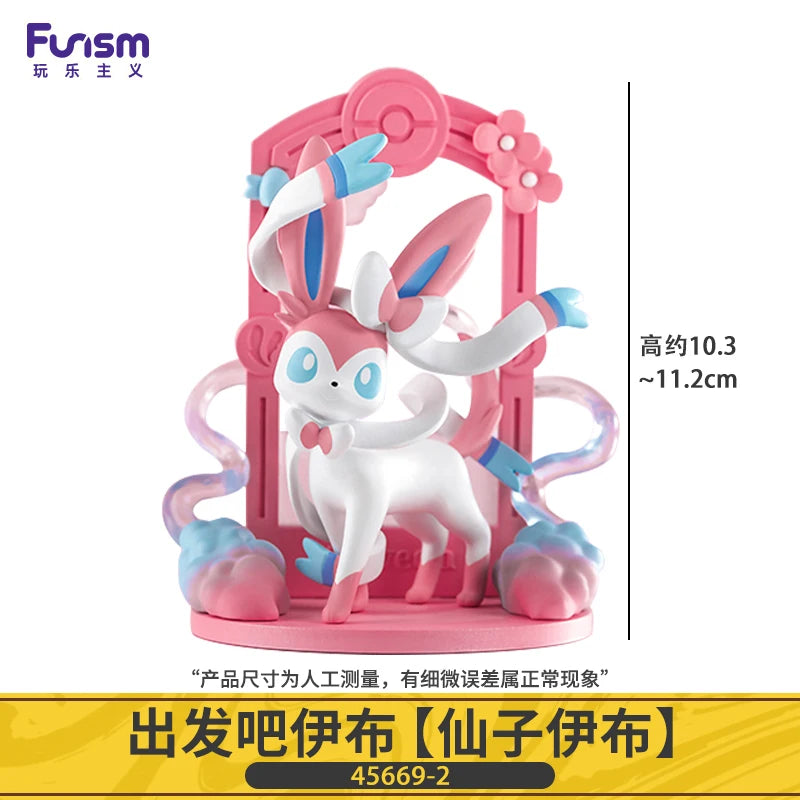 Action figure evolução da evee espeon, sylveon, glaceon, leafeon, vaporeon, umbreon, flareon Anime pokemon