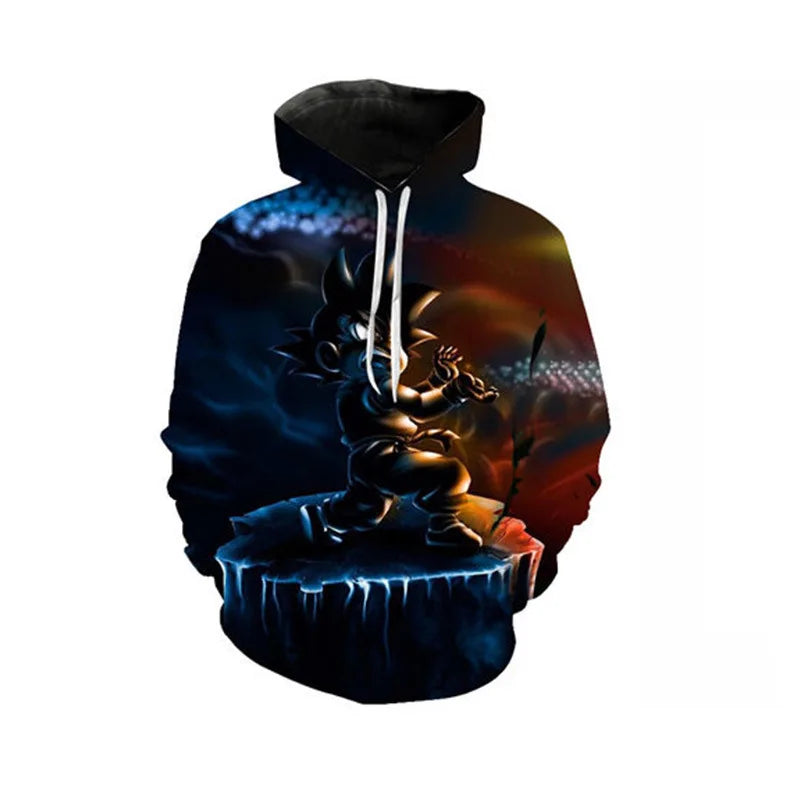 Moletom Goku 3D com capuz Anime Dragon Ball
