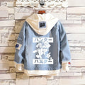 Nova jaqueta jeans zoldyck com capuz anime x caçador hisoka hoodies yoyo suor jeans legal killua zolodik estatueta un m13