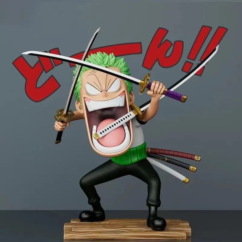 Action figure Capitães, Sanji, Monkey D,Zoro Anime One piece 15 centímetros