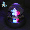 Figura Crystal Ball 3D  Pokeball, Rayquaza, Umbreon, Mew, Gengar, Idéia, Vulpix LeD