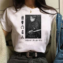 Camiseta feminina Levi Ackerman estilo manga Anime attack on titan