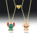 Colar de coração Disney lilo & Stitch para casal