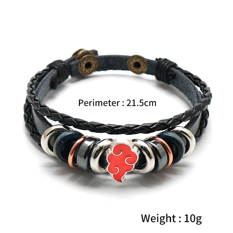 Pulseira De Couro Anime Naruto, attack on titan, one piece 1Pc