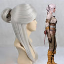 2025Witcher Hunter, Ciri Cosplay, dramatização de cowilha ultravioleta, cabelo prateado 303