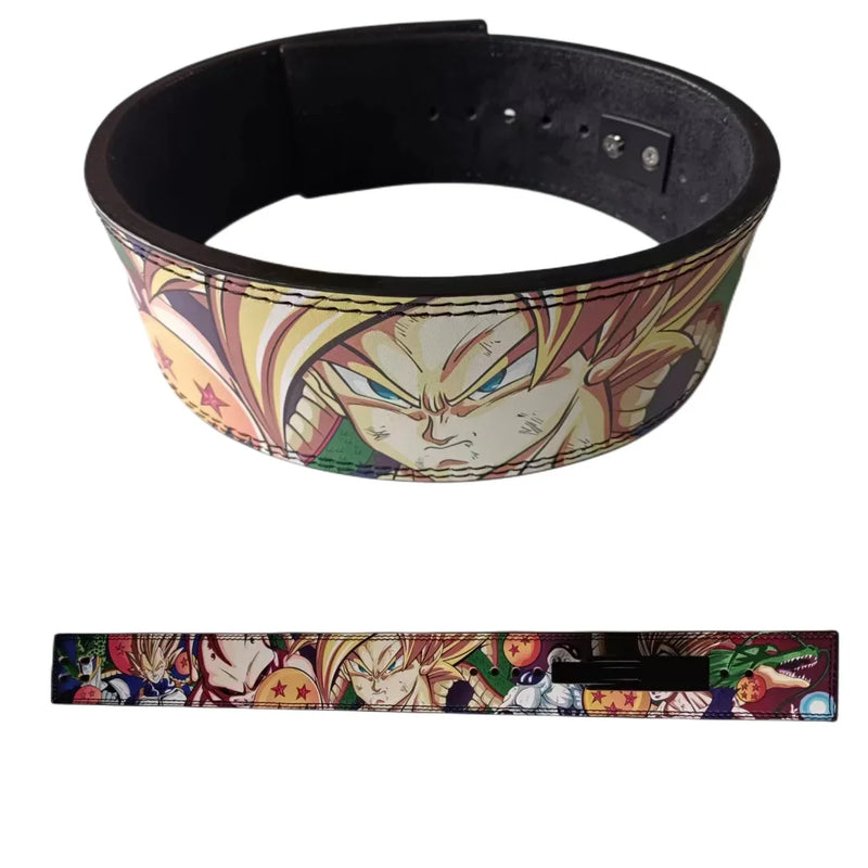Cinto de levantamento de peso couro real alavanca de levantamento Anime Dragon Ball 10mm