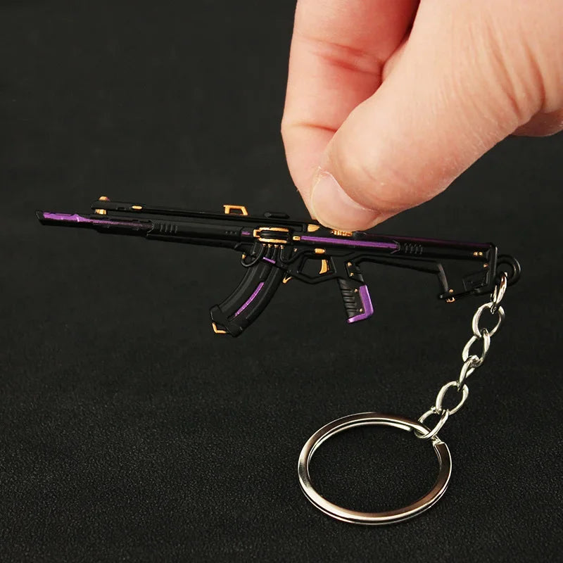 Valorant corpo a corpo reaver 2.0 karambit chaveiro para homem jogo periférico m4 samurai punhal modelo metal chaveiro pingente jóias presente