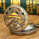 Relogio One Piece Vintage Bronze Pocket Watch
