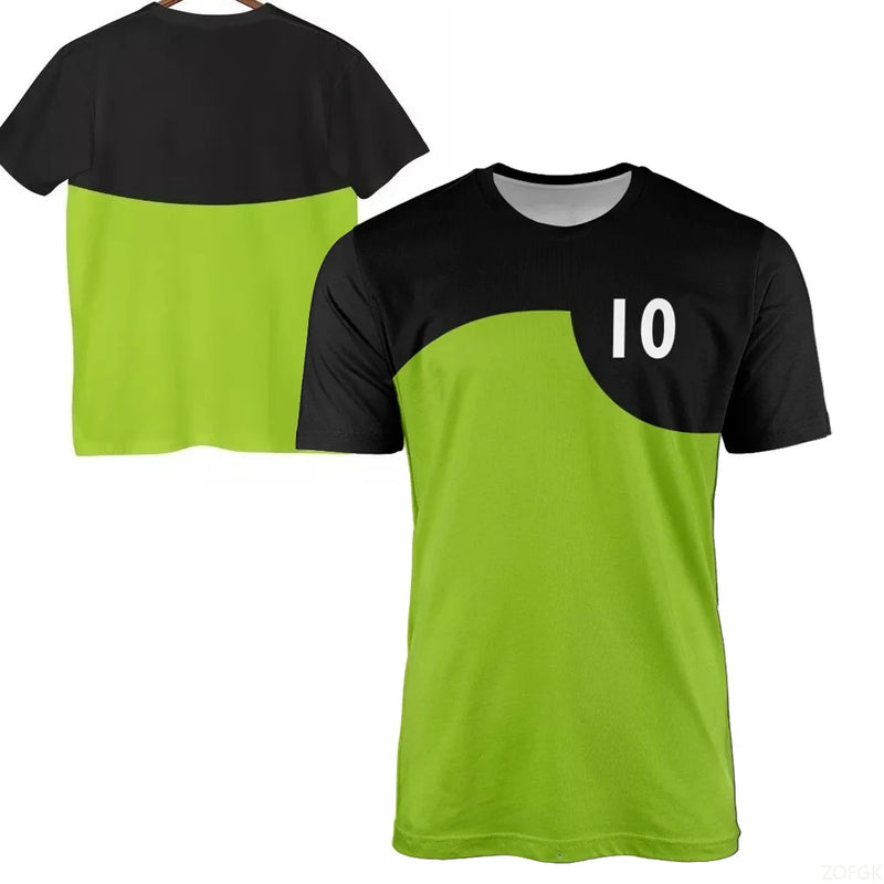 2025 anime omnitrix ben10 cosplay camisetas 3d ben tennyson impressão criança dos desenhos animados camiseta verão das mulheres dos homens harajuku manga curta y2k topos