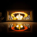 Luminária de luz em papel diversos anime