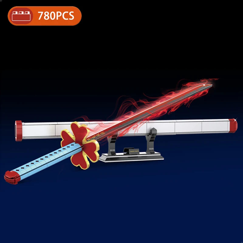 Katana demon slayer kamado tanjirou katana nichirin Moc 1478 pçs