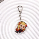 Personagens de anime demon slayer na moda acrílico chaveiro acessórios saco charme criativo mochila pingente chaveiro presentes para amigos
