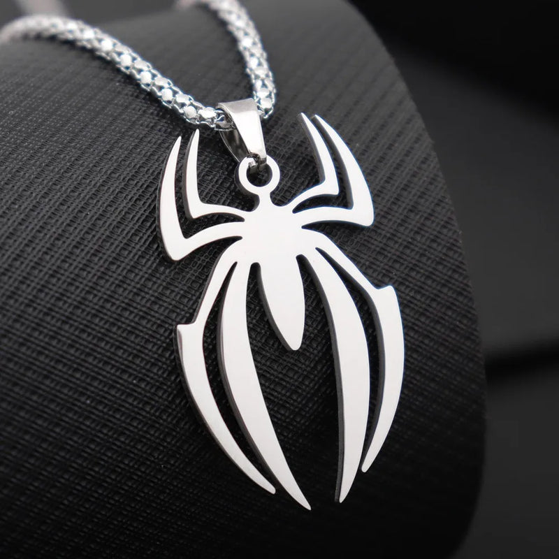 Colar Pingente de Aço Homem aranha