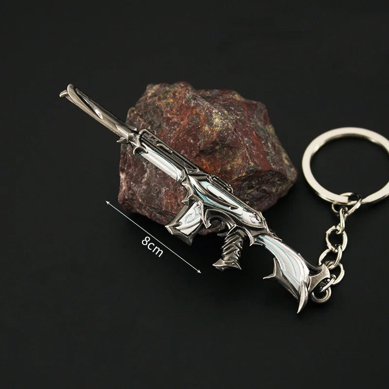 Valorant corpo a corpo reaver 2.0 karambit chaveiro para homem jogo periférico m4 samurai punhal modelo metal chaveiro pingente jóias presente