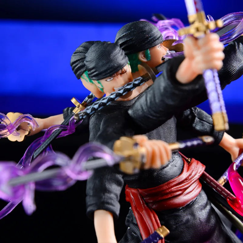 Action Figure Shura Roronoa Zoro, Seis Braços, 9 Lâminas, Anime One piece 30 cm, 40cm