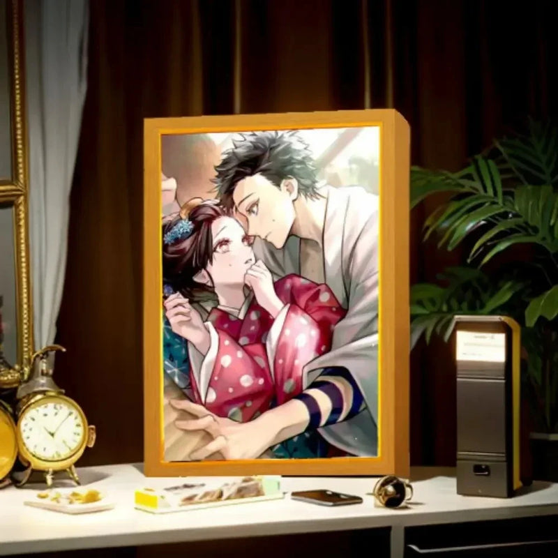 Quadro em led night Anime Demon Slayer :Kimetsu não Yaiba