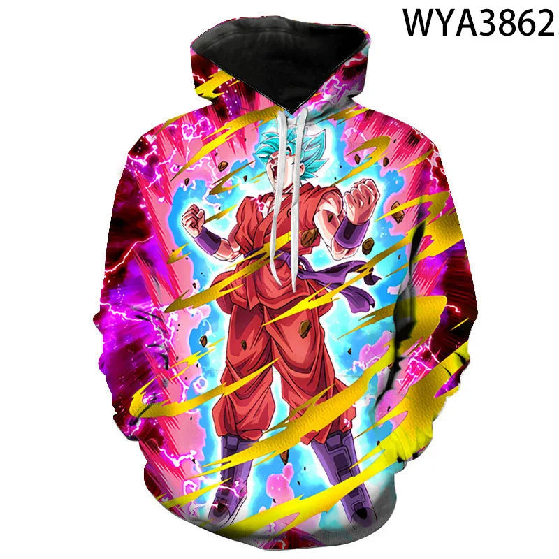 Moletom Goku 3D com capuz Anime Dragon Ball