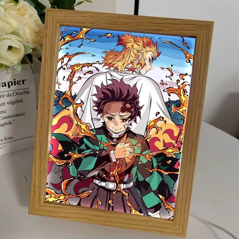 Quadro em led night Anime Demon Slayer :Kimetsu não Yaiba