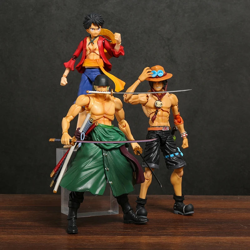 Action figure Ace/Monkey D Luffy/Roronoa Zoro Coleção Anime  one piece