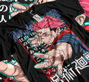 Camiseta Gojo Satoru e Sukuna Anime Jujutsu Kaisen