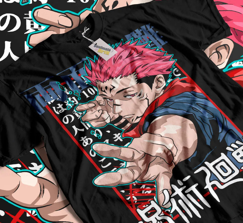 Camiseta Gojo Satoru e Sukuna Anime Jujutsu Kaisen