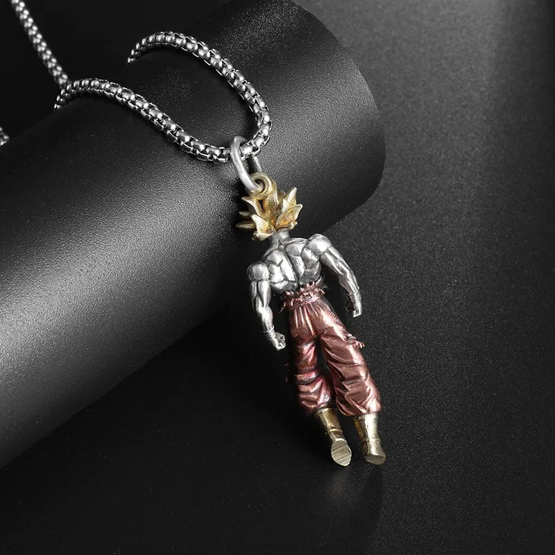 Colar Goku em Metal Anime Dragon Ball