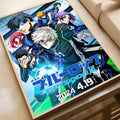 Anime azul bloqueio cartaz cartaz de papel impressão casa sala estar quarto entrada bar café arte pintura decoração