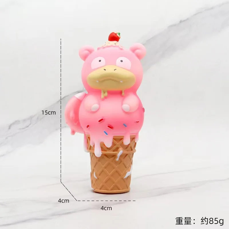 Action Figure Sorvete psyduck, bulbasaur, gengar, slowpoke snorlax, pikachu, pichu Anime Pokemon