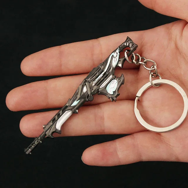 Valorant corpo a corpo reaver 2.0 karambit chaveiro para homem jogo periférico m4 samurai punhal modelo metal chaveiro pingente jóias presente