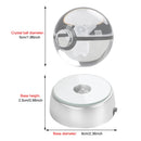 Figura Crystal Ball 3D  Pokeball, Rayquaza, Umbreon, Mew, Gengar, Idéia, Vulpix LeD